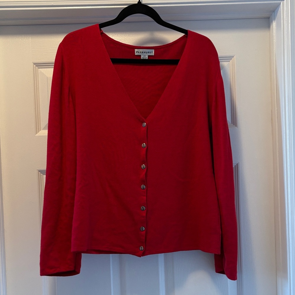 Parkhurst Cherry Red Knit Sweater